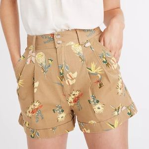 Madewell Pleated Shorts in Hawaiian Hideaway
